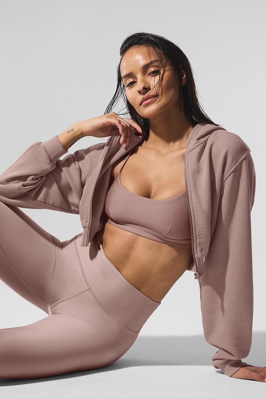 Sweet Escape Zip Up Hoodie - Taupe Female Product Image