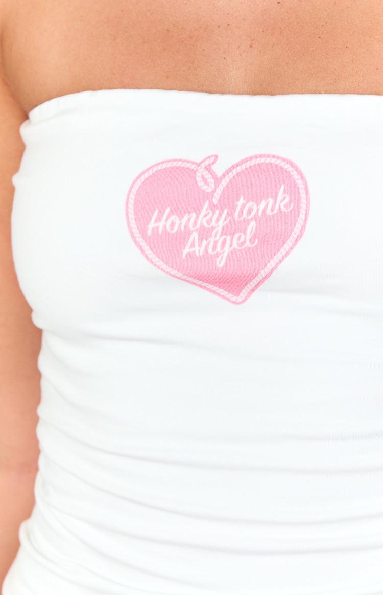 Honky Tonk White Tube Top Product Image