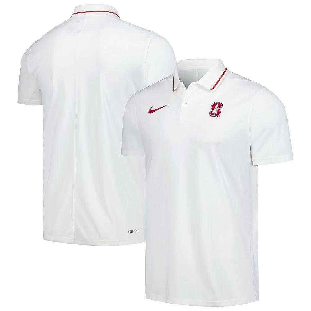 Men's Nike White Stanford Cardinal Coaches Performance Polo, Size: 2XL Product Image