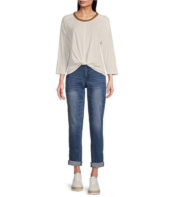 Democracy #double;Ab#double;solution® Wide-Leg Cuffed Hem Girlfriend Jeans Product Image