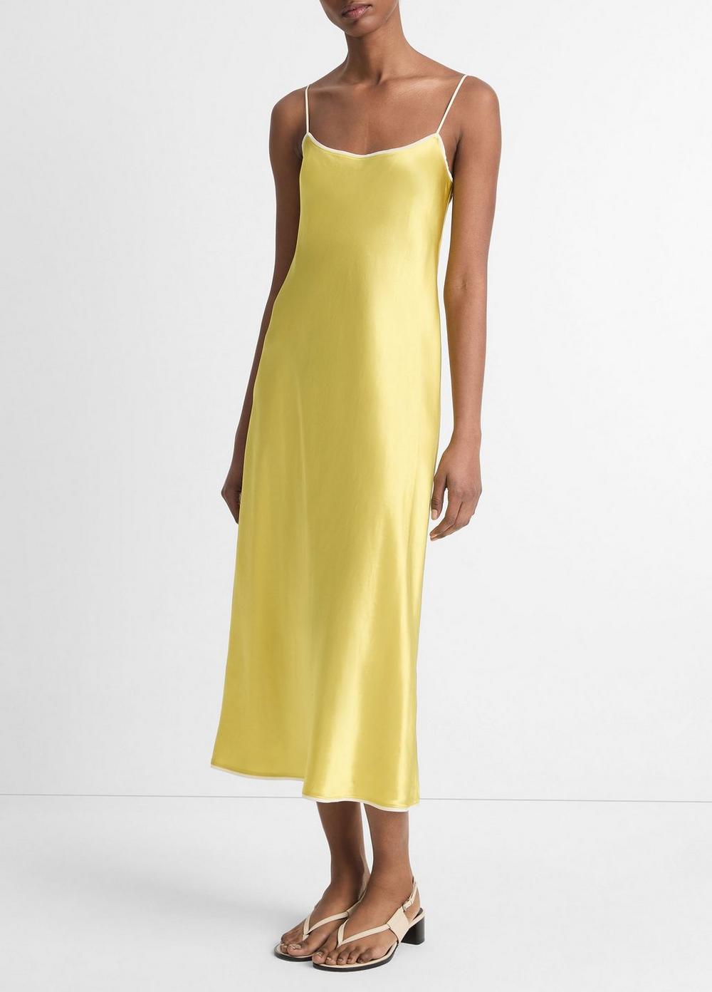 Satin Tipped Slip Dress Product Image