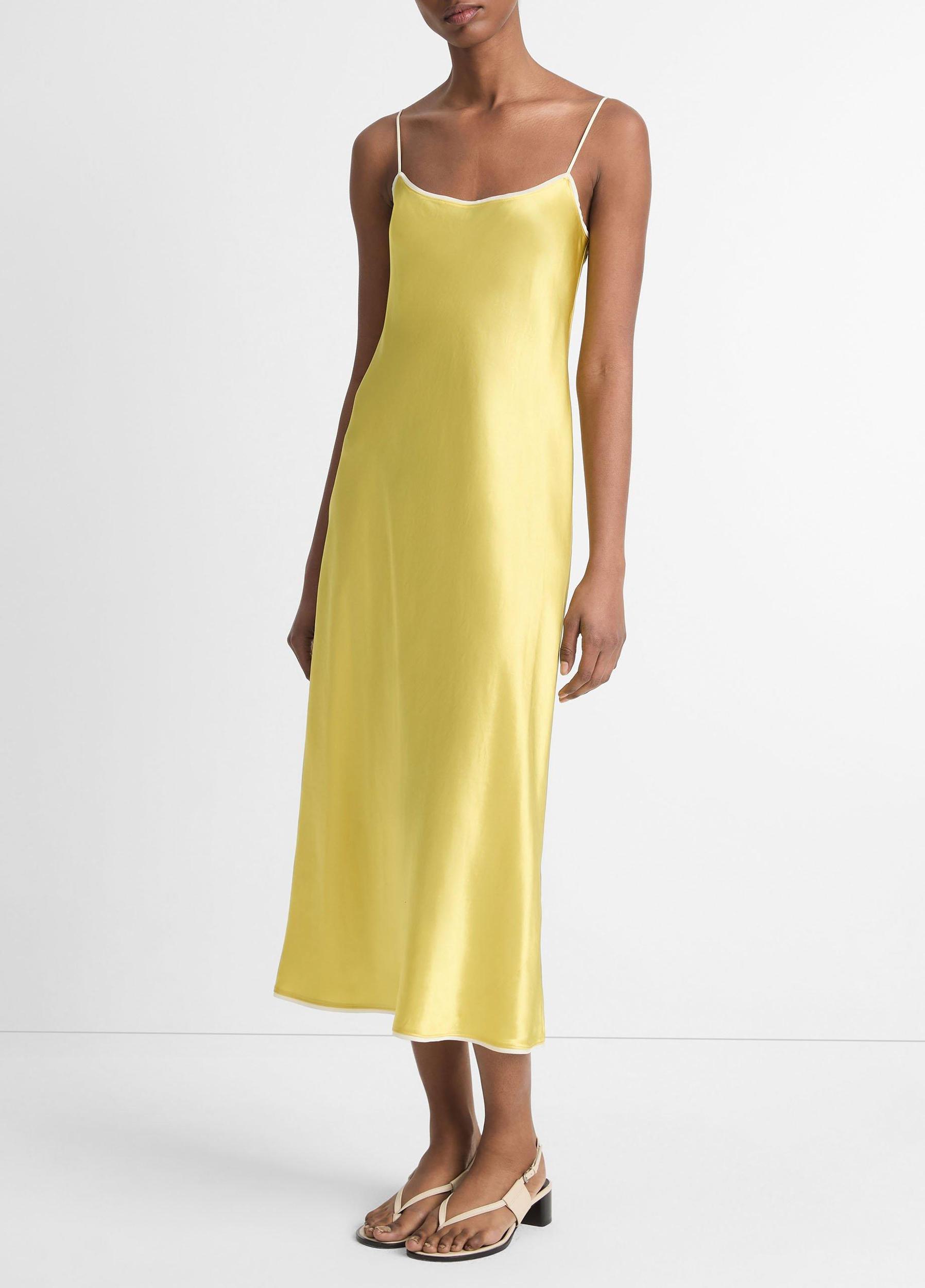 Satin Tipped Slip Dress Product Image