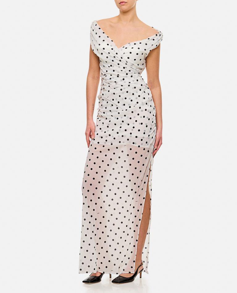 JACQUEMUS Women Rita Pois Long Dress In White Product Image