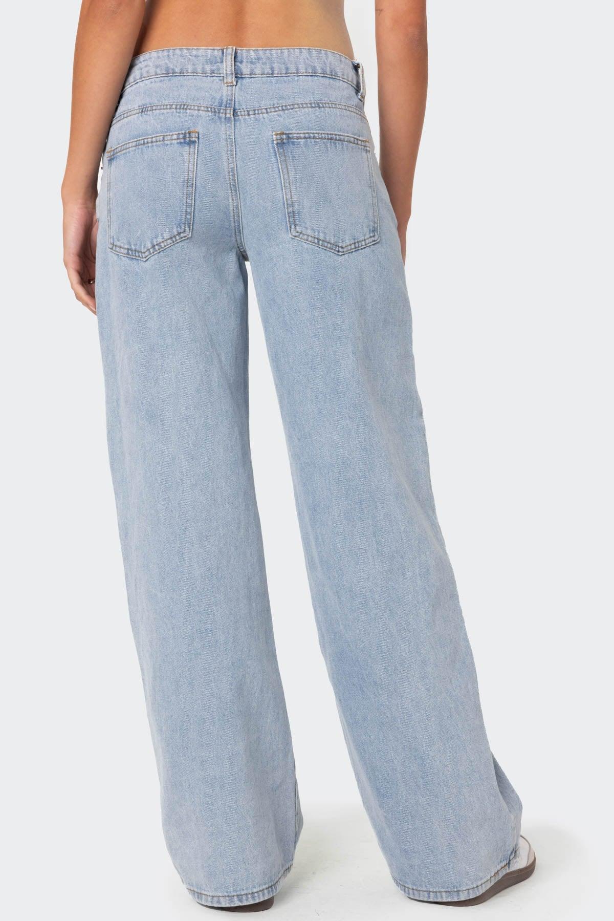 Raelynn Washed Low Rise Baggy Jeans Product Image