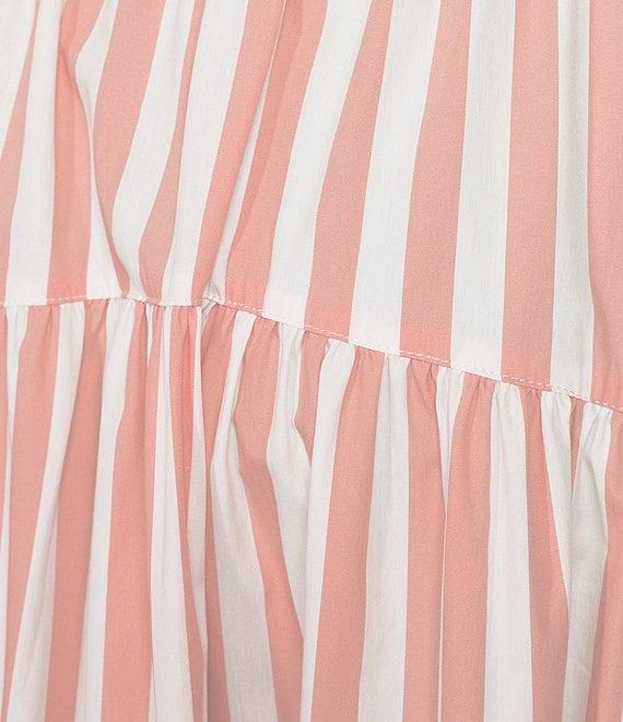 Skies Are Blue Stripe Print Linen Blend Crew Neck Sleeveless Coordinating Top Product Image