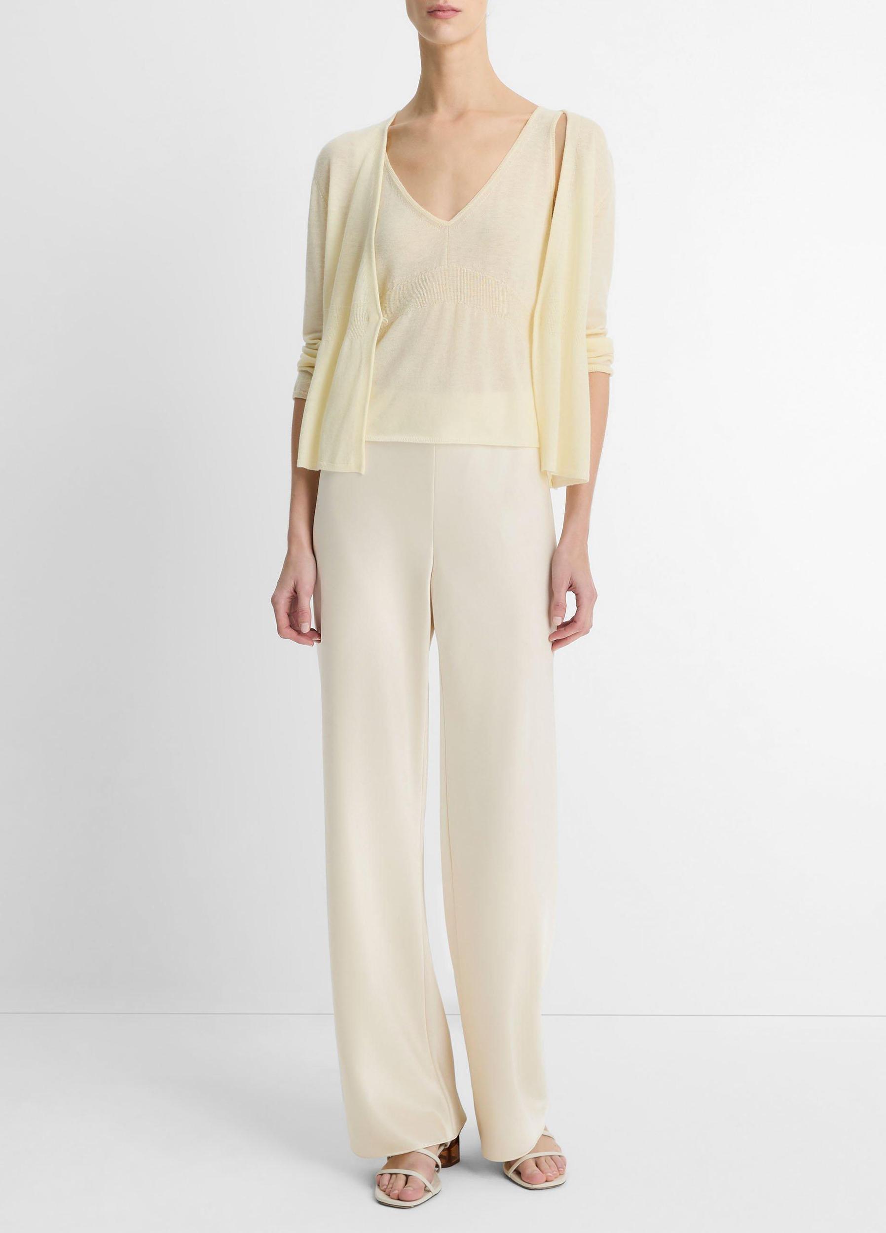 Wool & Cashmere-Blend V-Neck Sweater Tank Product Image