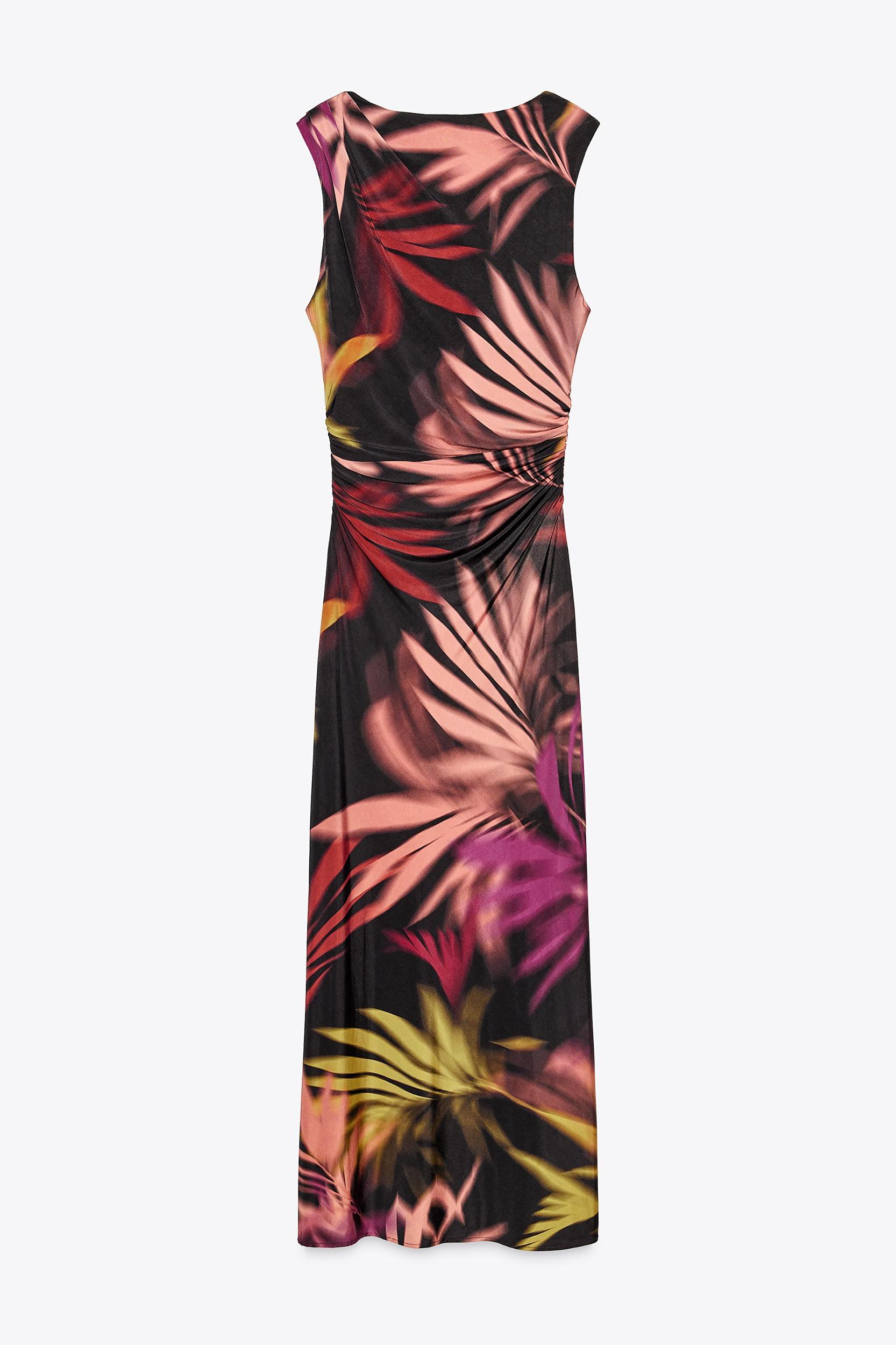 APPLIQUÉ PRINT MIDI DRESS Product Image