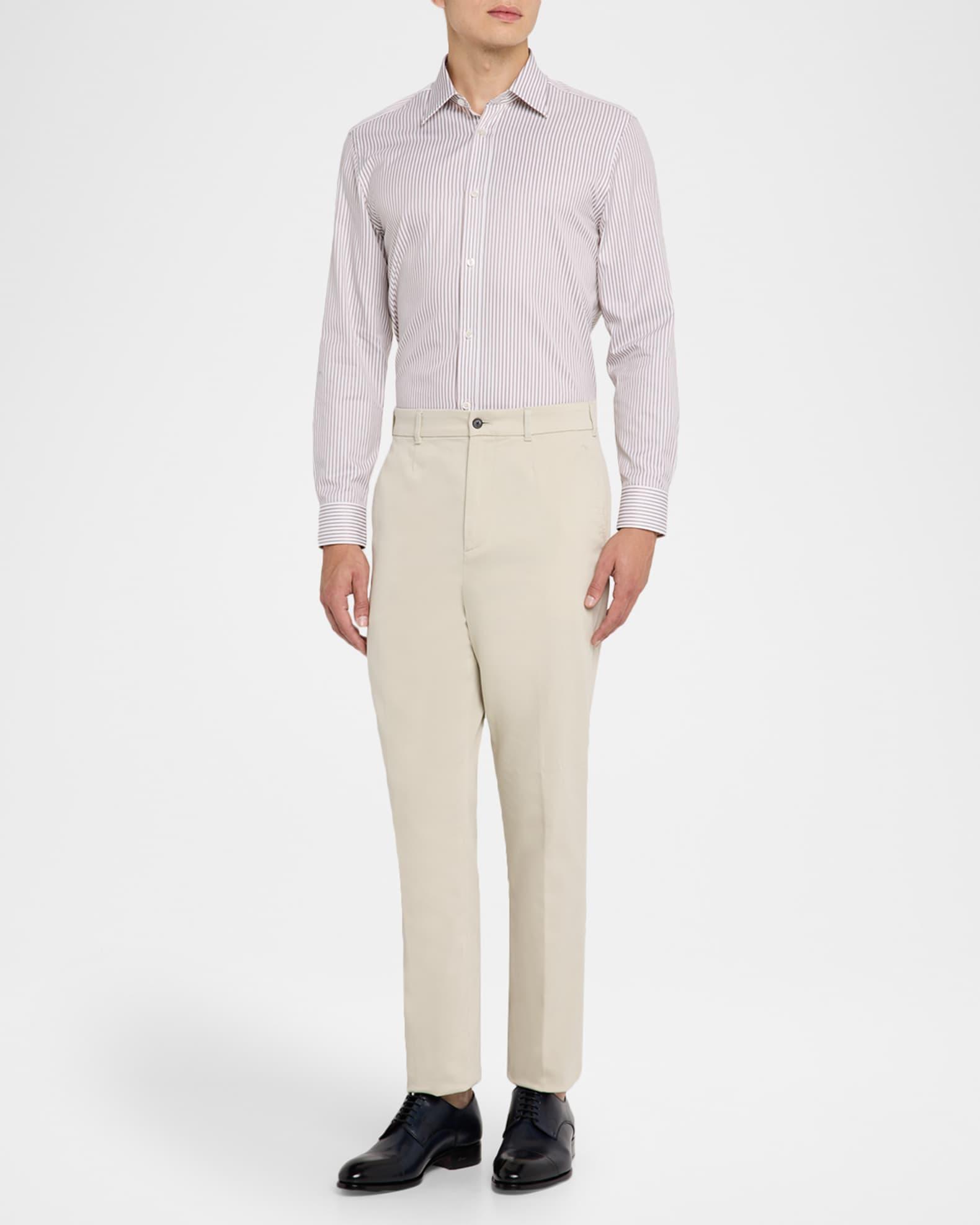 Men's Cotton Pinstripe Modern-Fit Sport Shirt Product Image