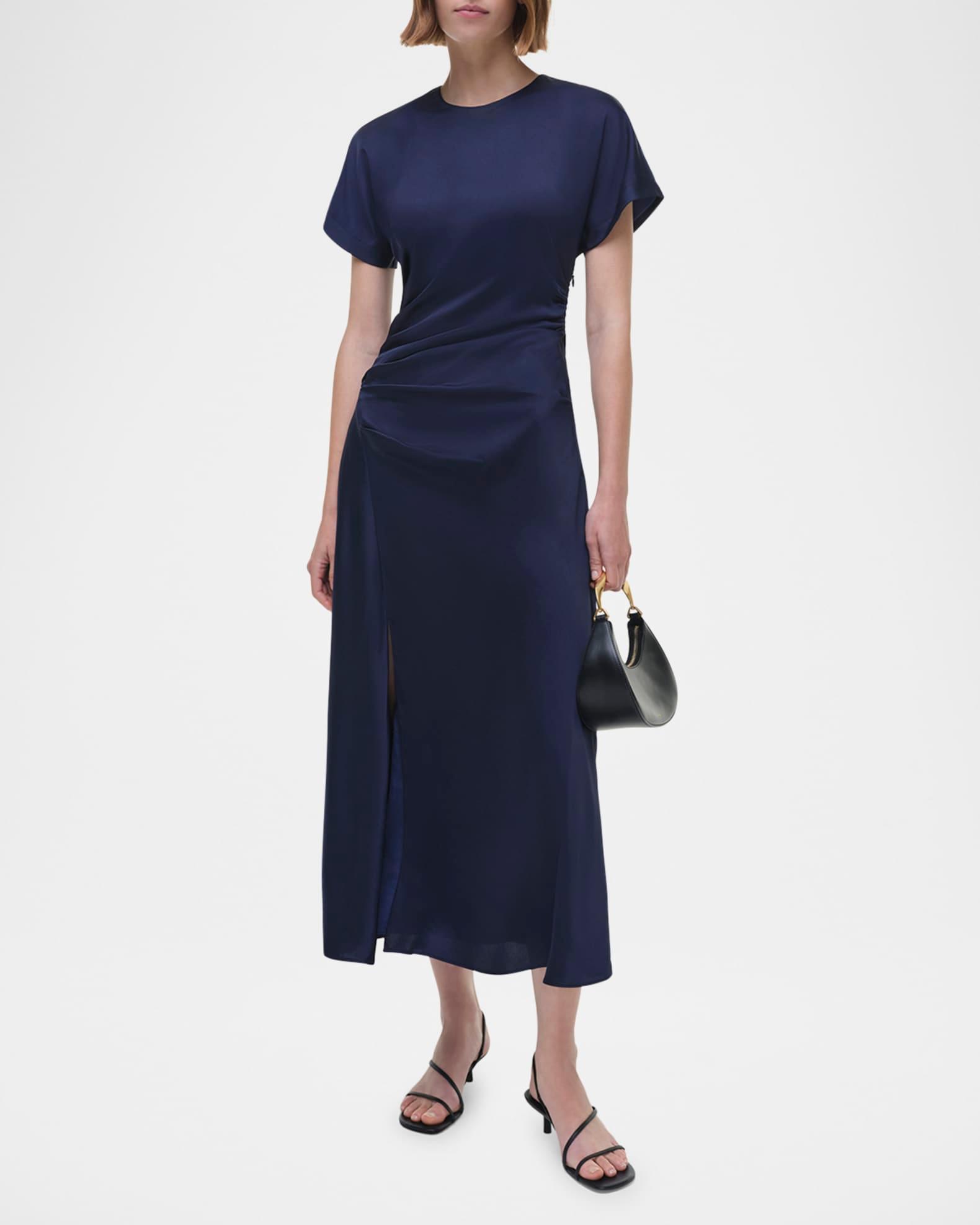 Marabella Draped Short-Sleeve Midi Dress Product Image