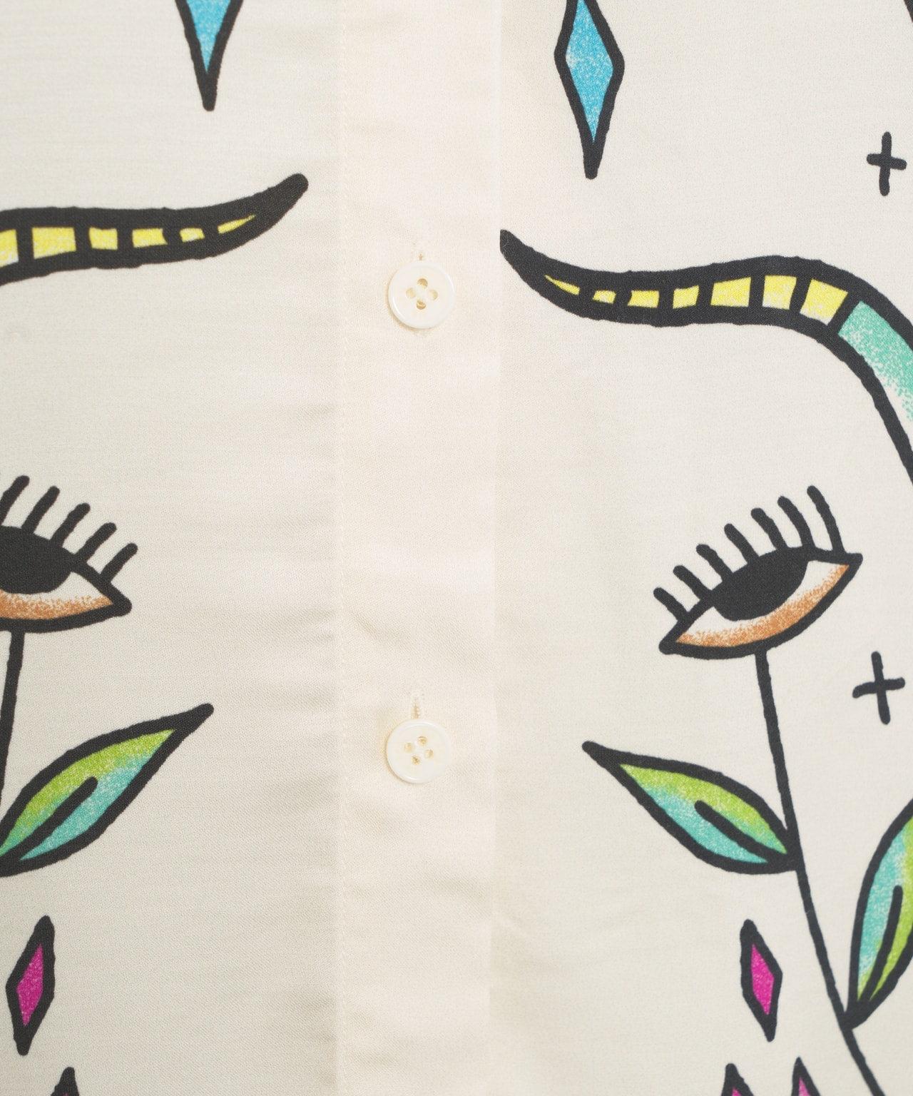 Satin blouse with print Product Image