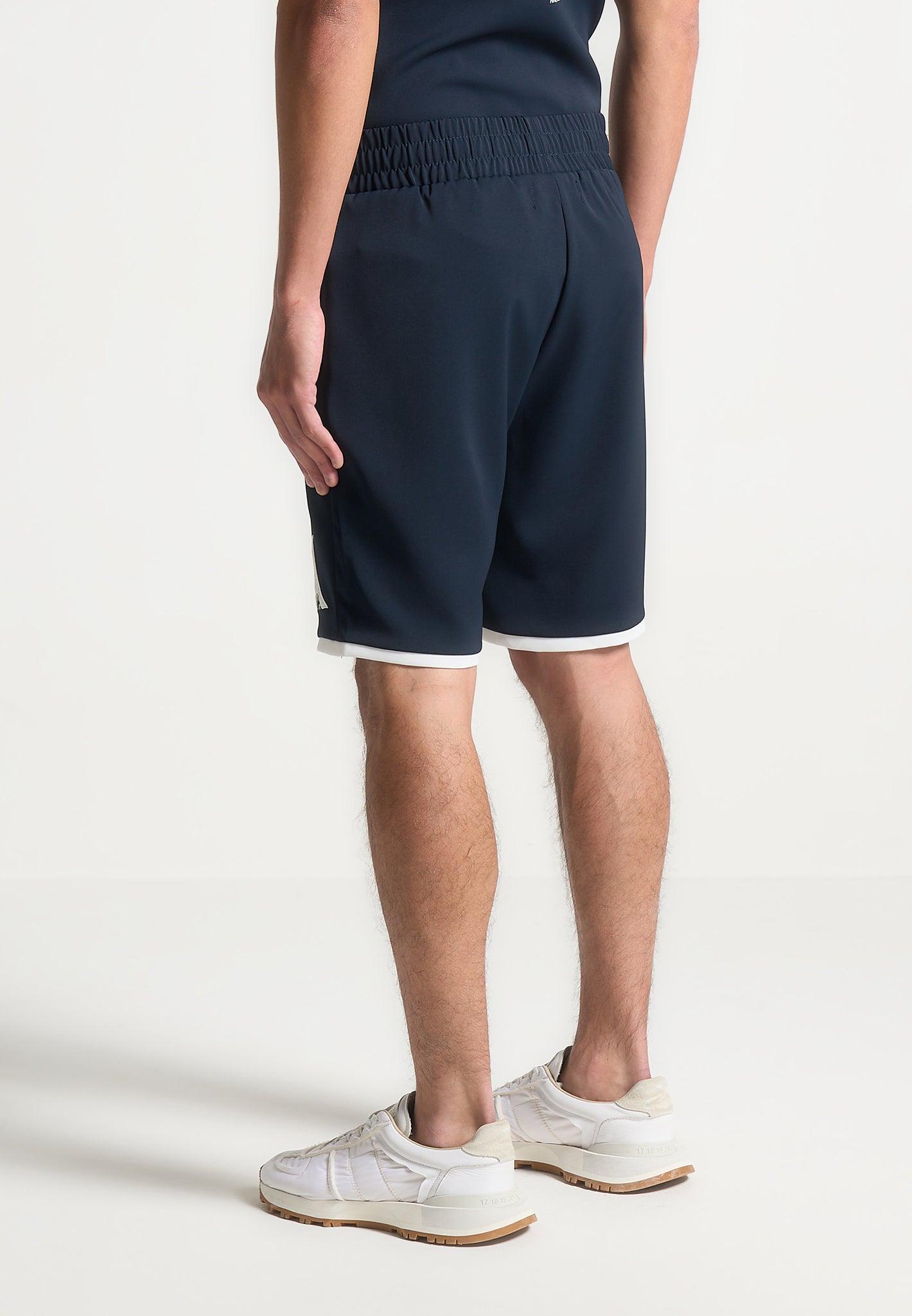 Timo - Velvet Eiffel Shorts  - Navy/White Male Product Image