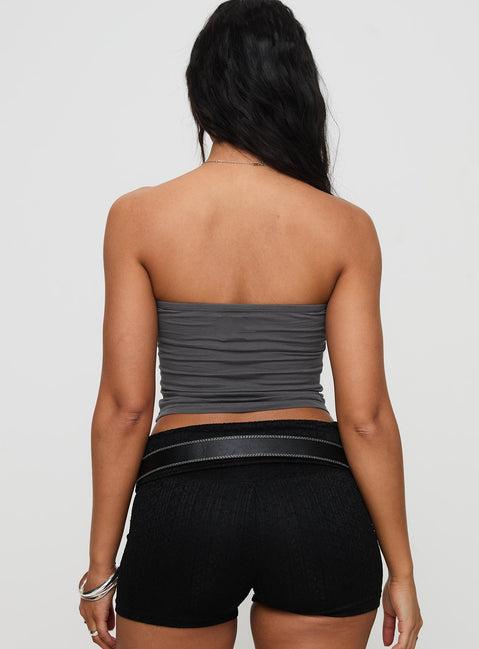 Santa Clara Strapless Top Black Product Image