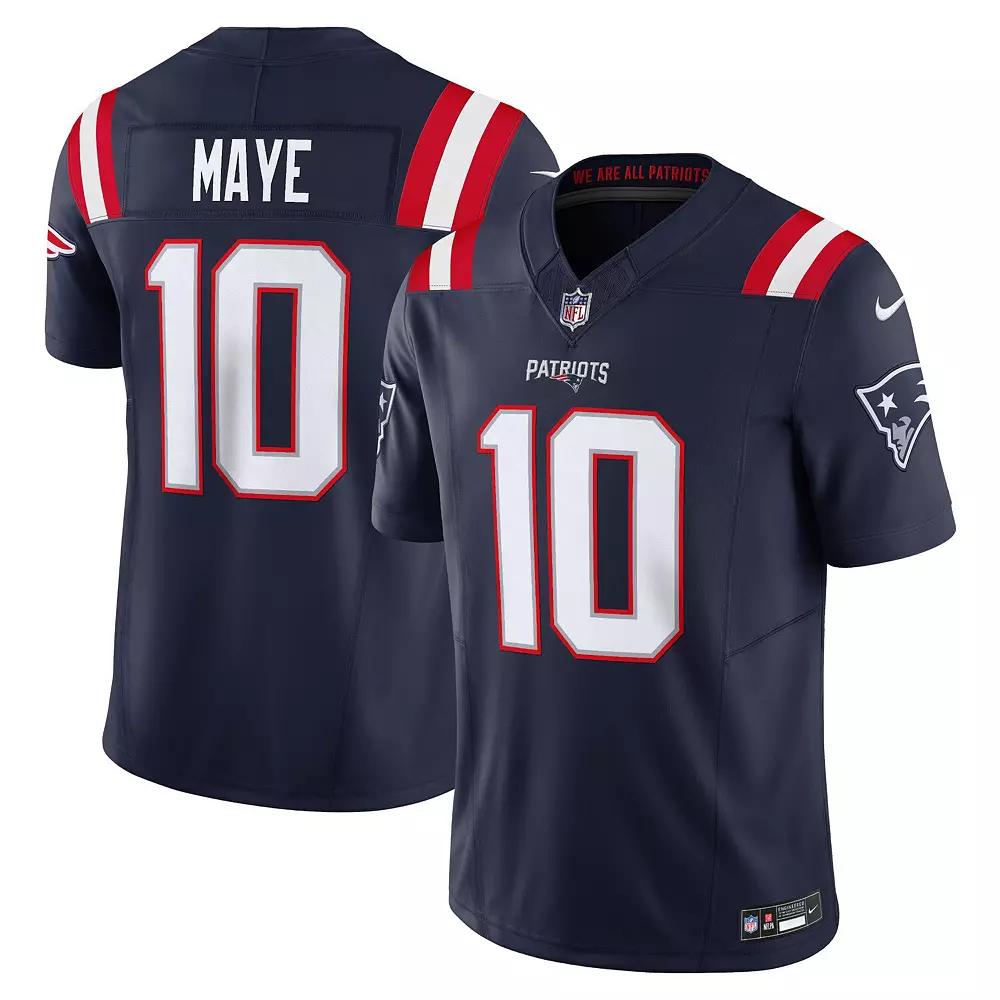Men's Nike Drake Maye Navy New England Patriots Vapor F.U.S.E. Limited Jersey,  Product Image