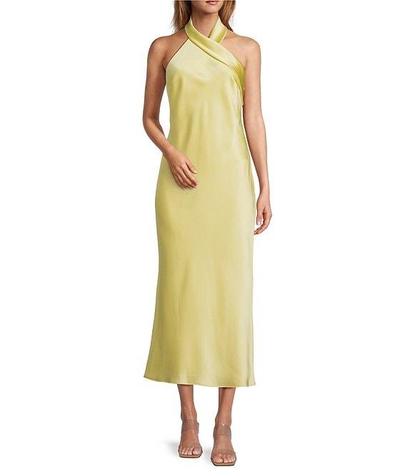 Antonio Melani Darah Satin Halter Neck Sleeveless Dress Product Image