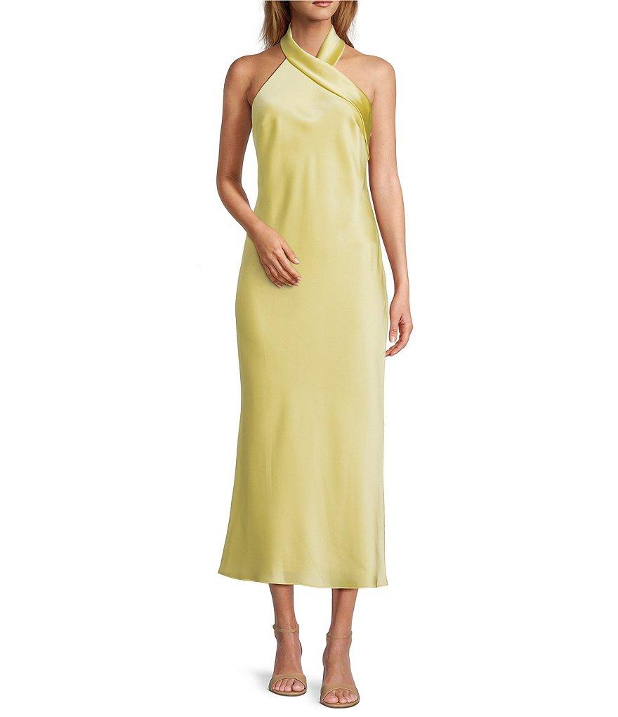 Antonio Melani Darah Satin Halter Neck Sleeveless Dress Product Image