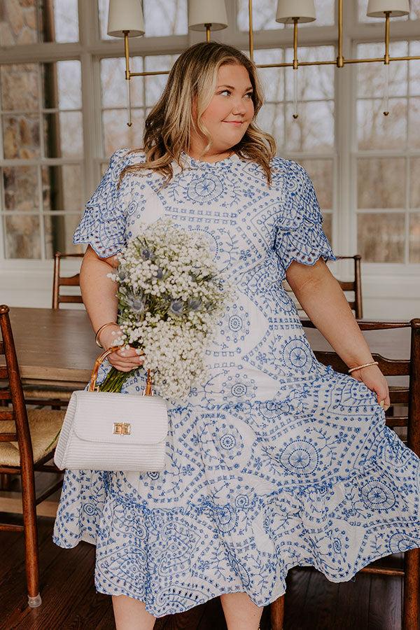 Brunch and Bubbly Eyelet Midi Curves Product Image