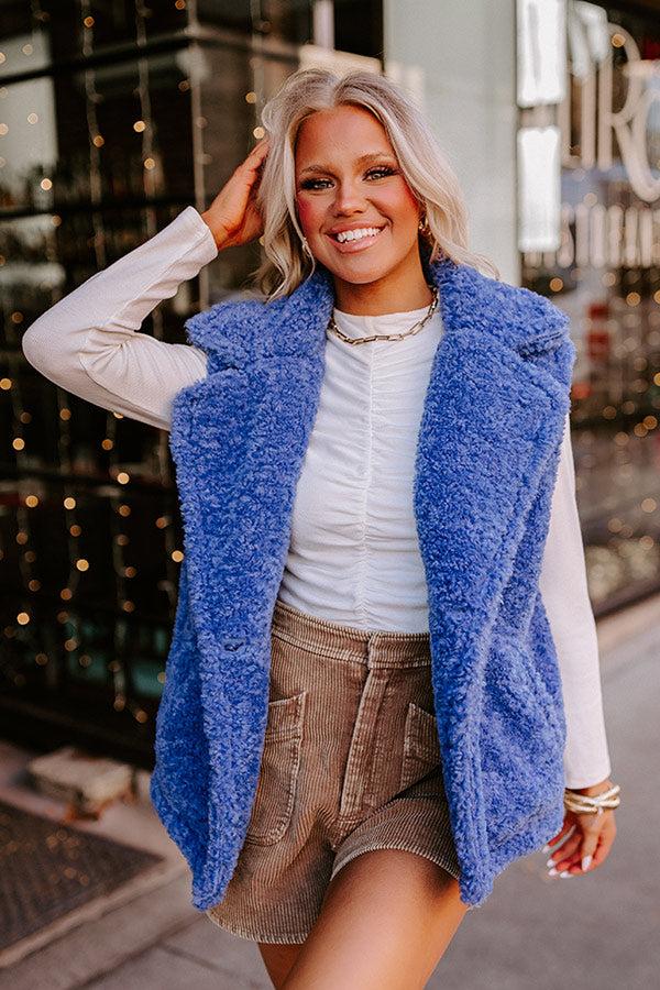 Snuggle Weather Sherpa Vest In Blue Product Image