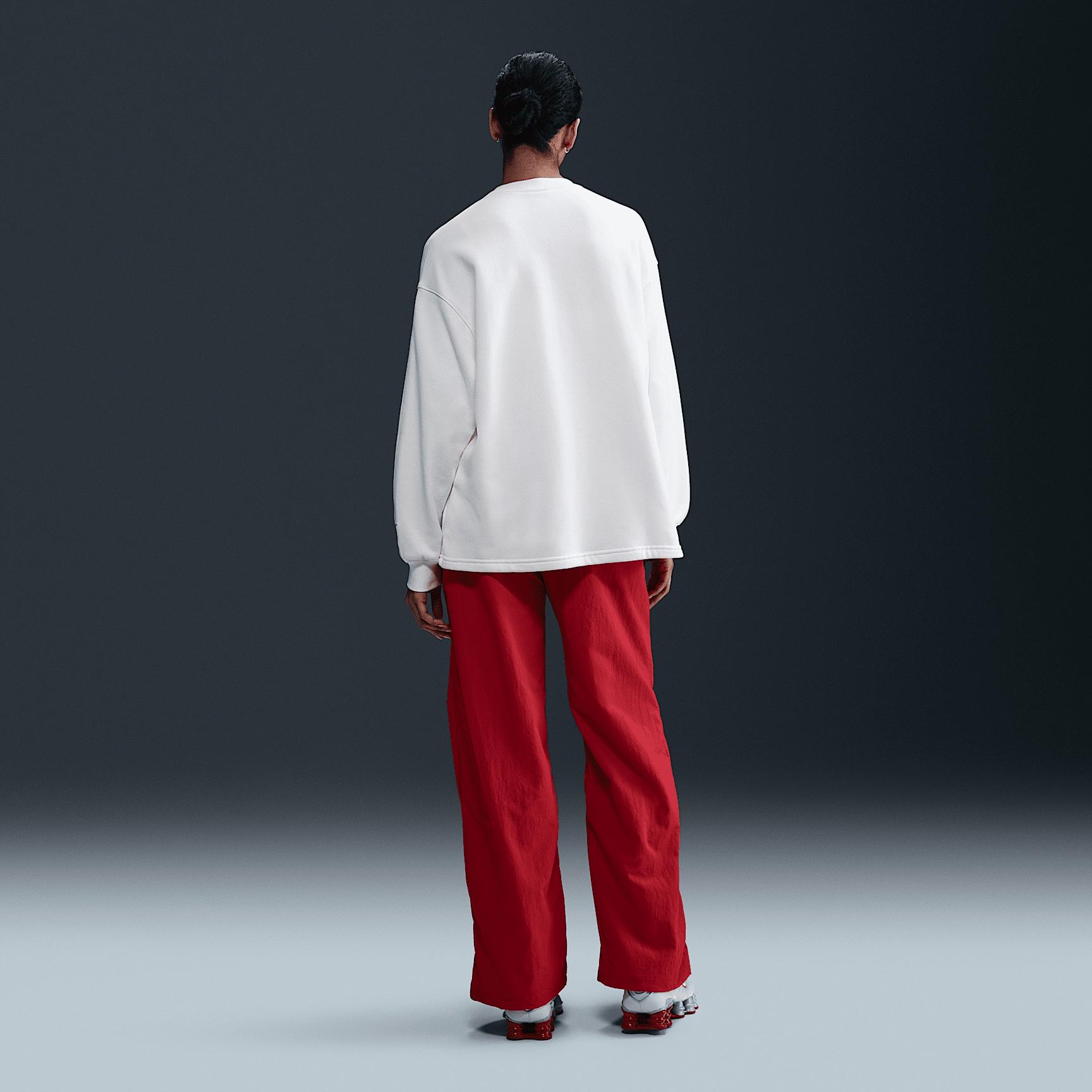 Womens Nike Sportswear Oversized Crew-Neck French Terry Sweatshirt | HF9491-133 Product Image