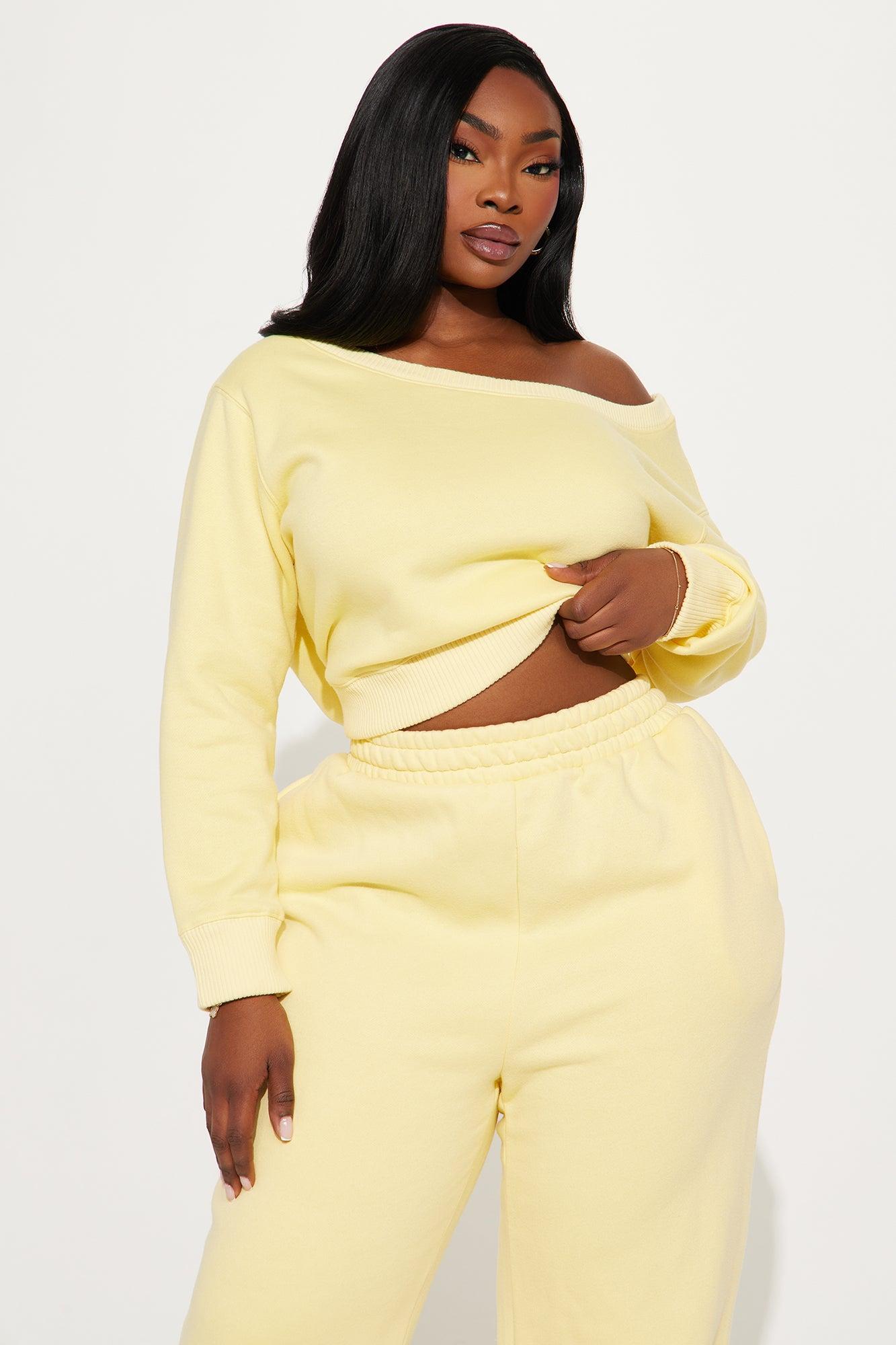 Sammie Fleece Pant Set - Yellow Product Image