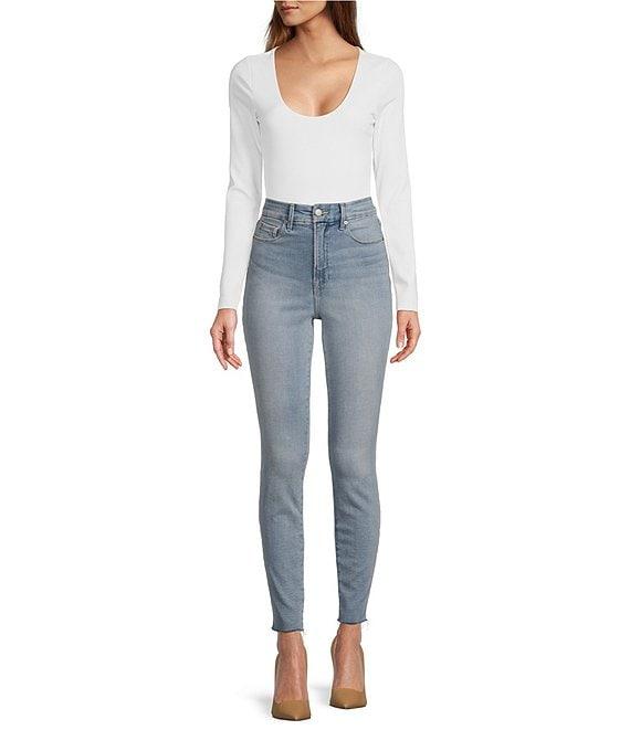 Good American Soft Tech High Rise Good Waist Skinny Jeans Product Image