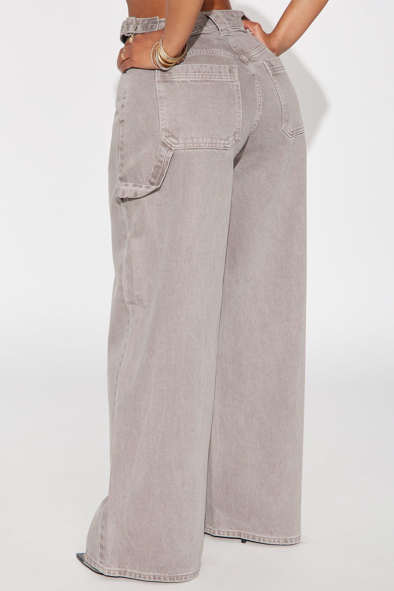 Everything You Want Wide Leg Pant - Grey Female Product Image