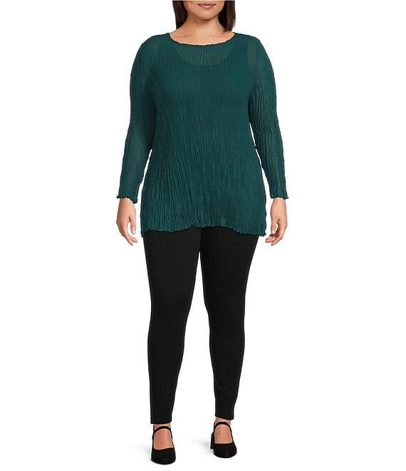 Eileen Fisher Plus Stretch Knit Jersey Ankle Leggings Product Image
