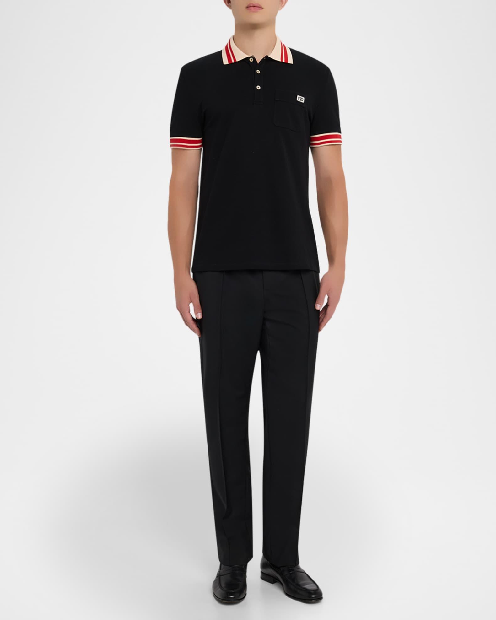 Men's Cotton VLogo-Pocket Polo Shirt Product Image