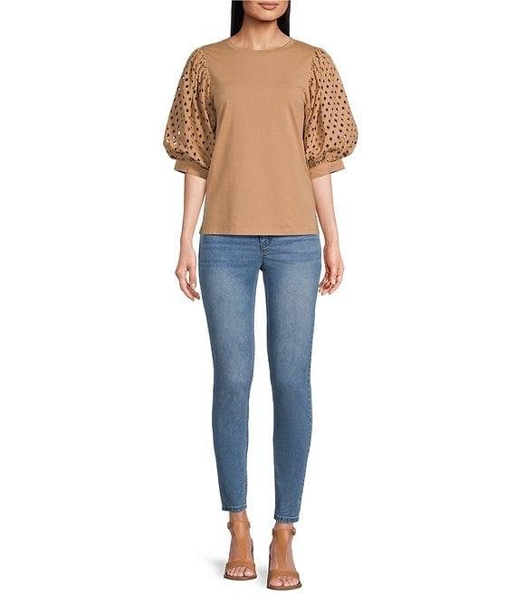 Gibson & Latimer Ankle Skinny Leg Slimming Panel Stretch Denim Jeans Product Image