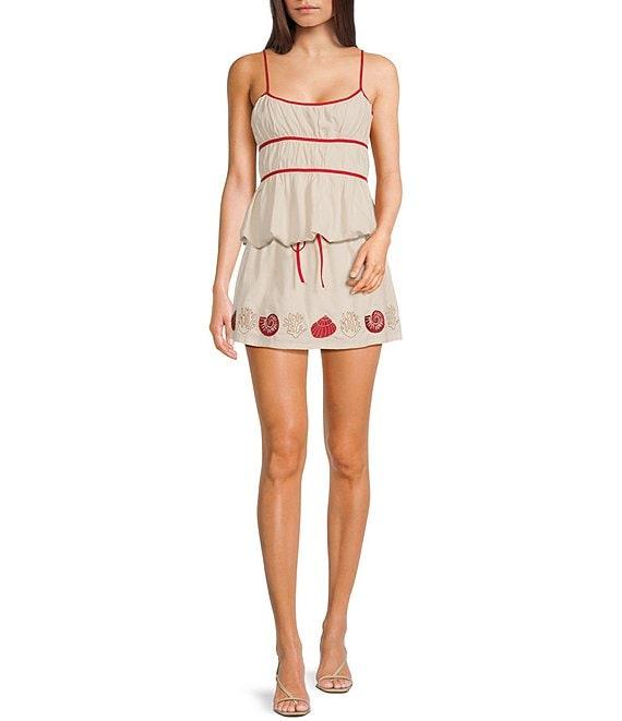 Bailey Rose Mini Seashell Print Coordinating Micro Skort Product Image