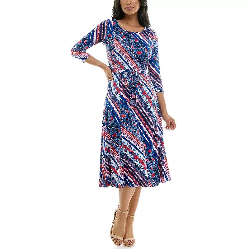 Women's Nina Leonard Sylvia Midi Dress,  Product Image
