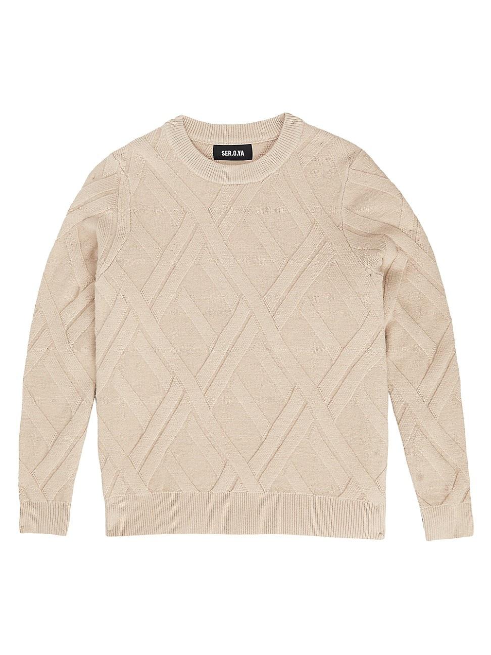 Mens Joseph Grid Cable Sweater Product Image