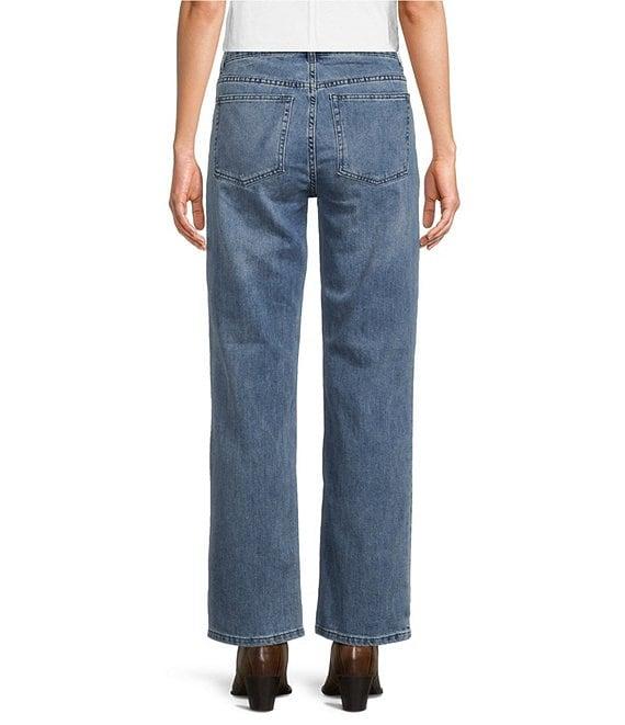 Reba Relaxed Straight Leg Distressed Denim Jeans Product Image