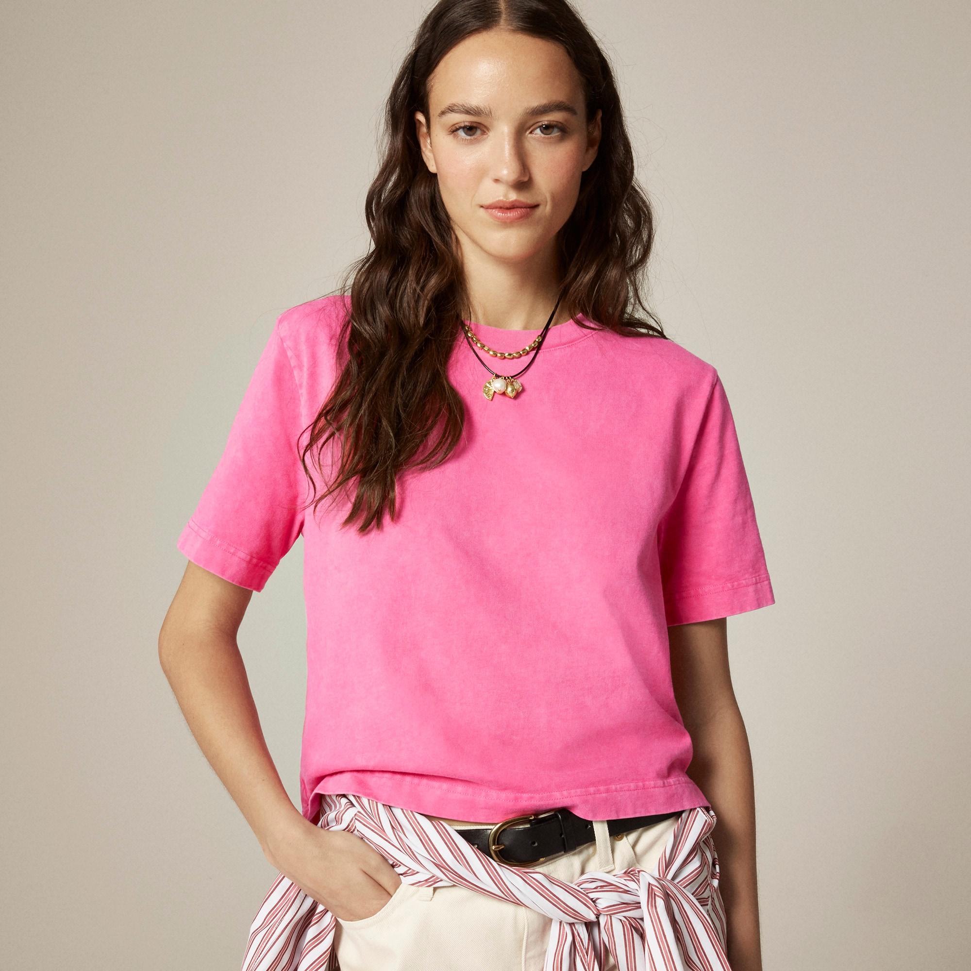 Relaxed premium-weight cropped T-shirt Product Image