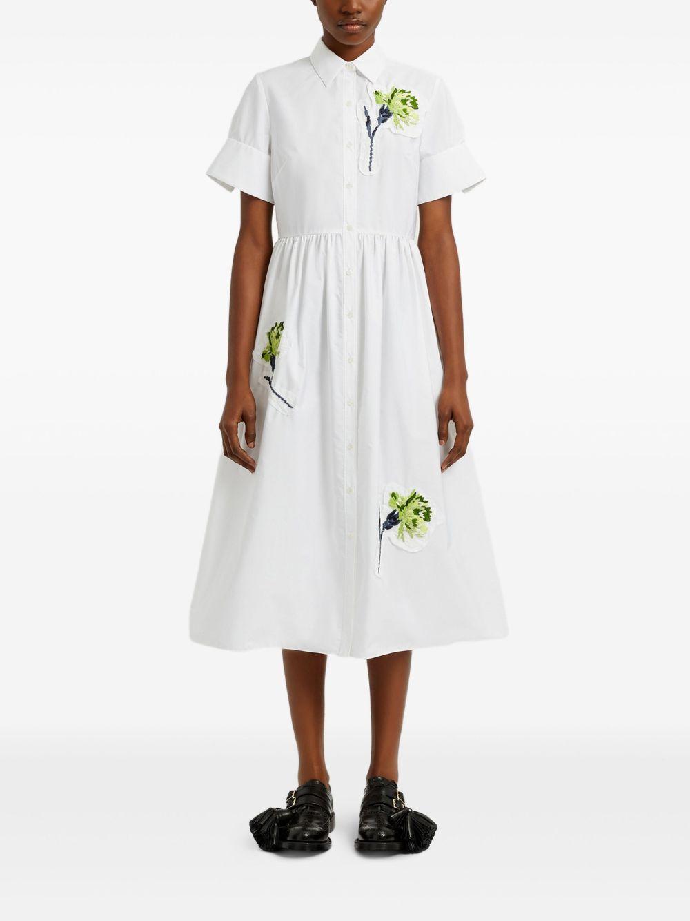 embroidered button-up dress Product Image
