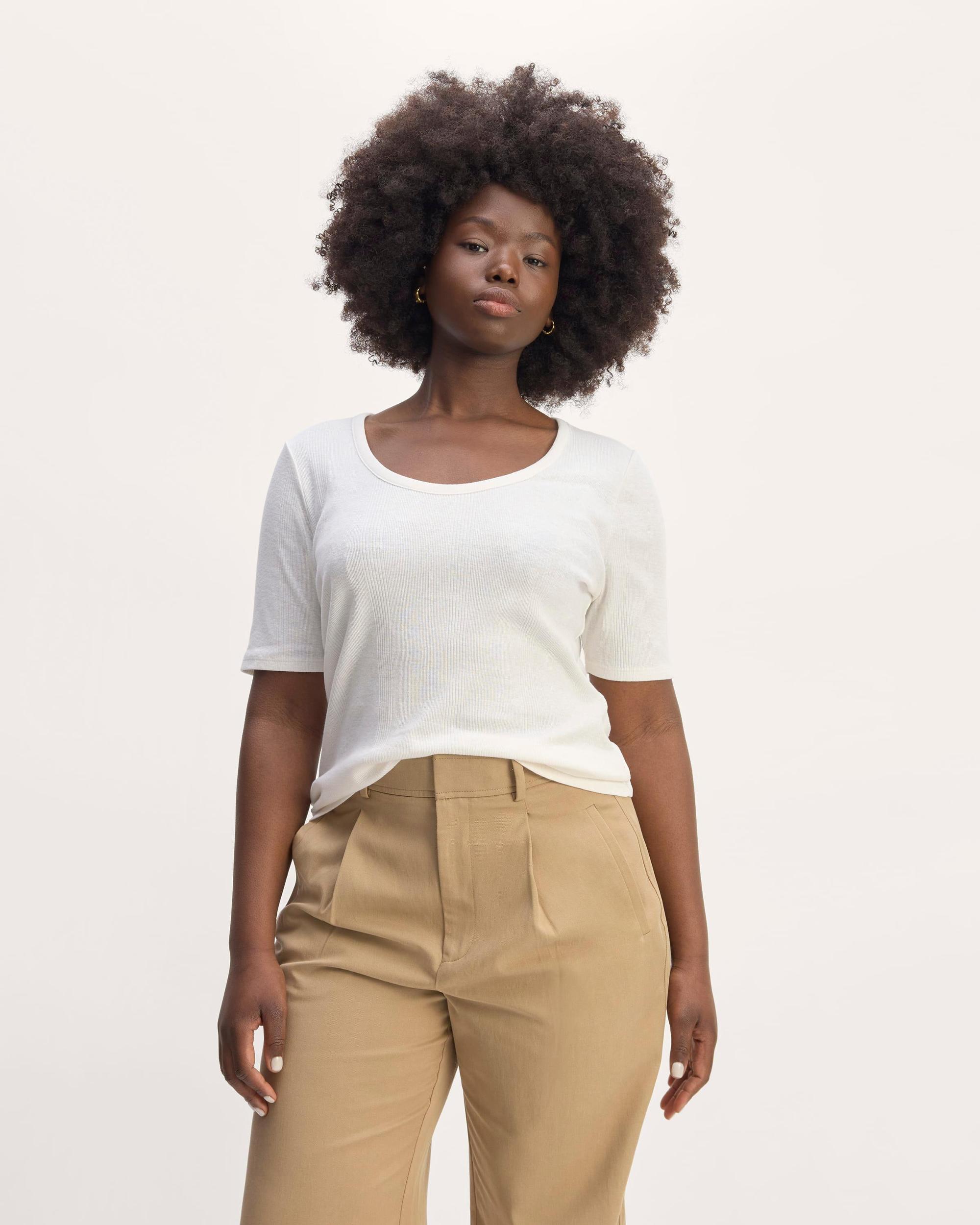 Womens Vintage Rib Scoop-Neck Top T-Shirt by Everlane Product Image