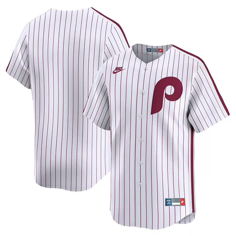 Men's Nike White Philadelphia Phillies Throwback Cooperstown Collection Limited Jersey,  Product Image