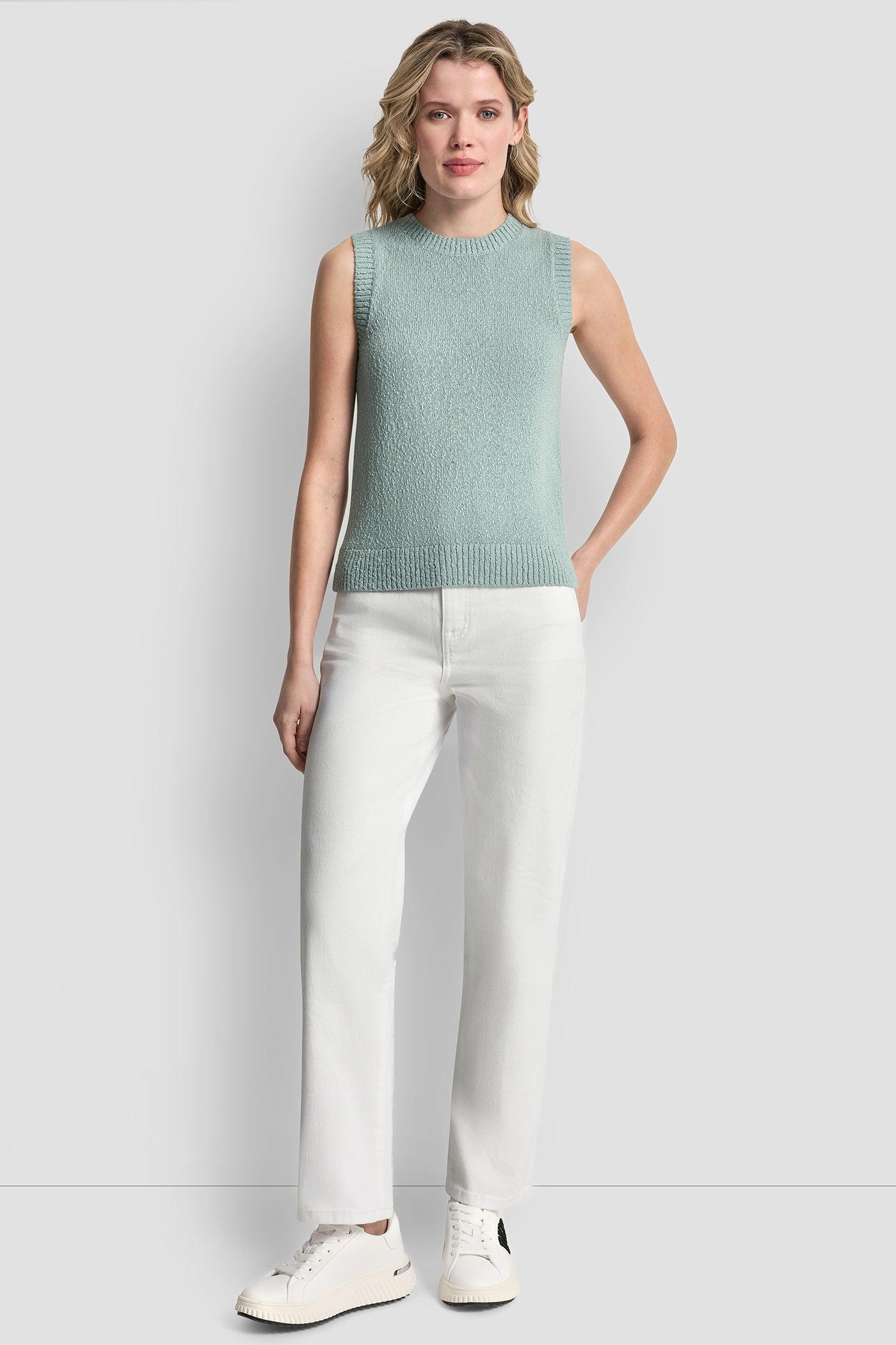 CREW NECK SLEEVELESS SWEATER Product Image