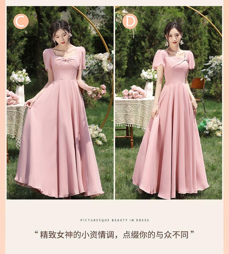 Plain A-Line Bridesmaid Dress Product Image