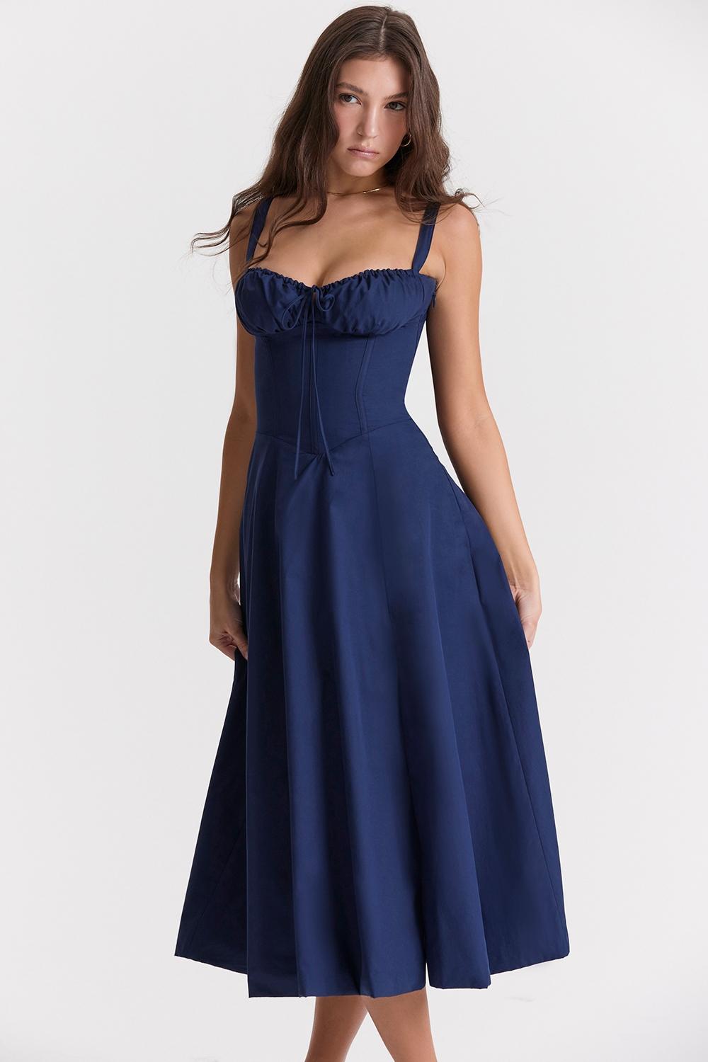Blue Corset Dress Product Image