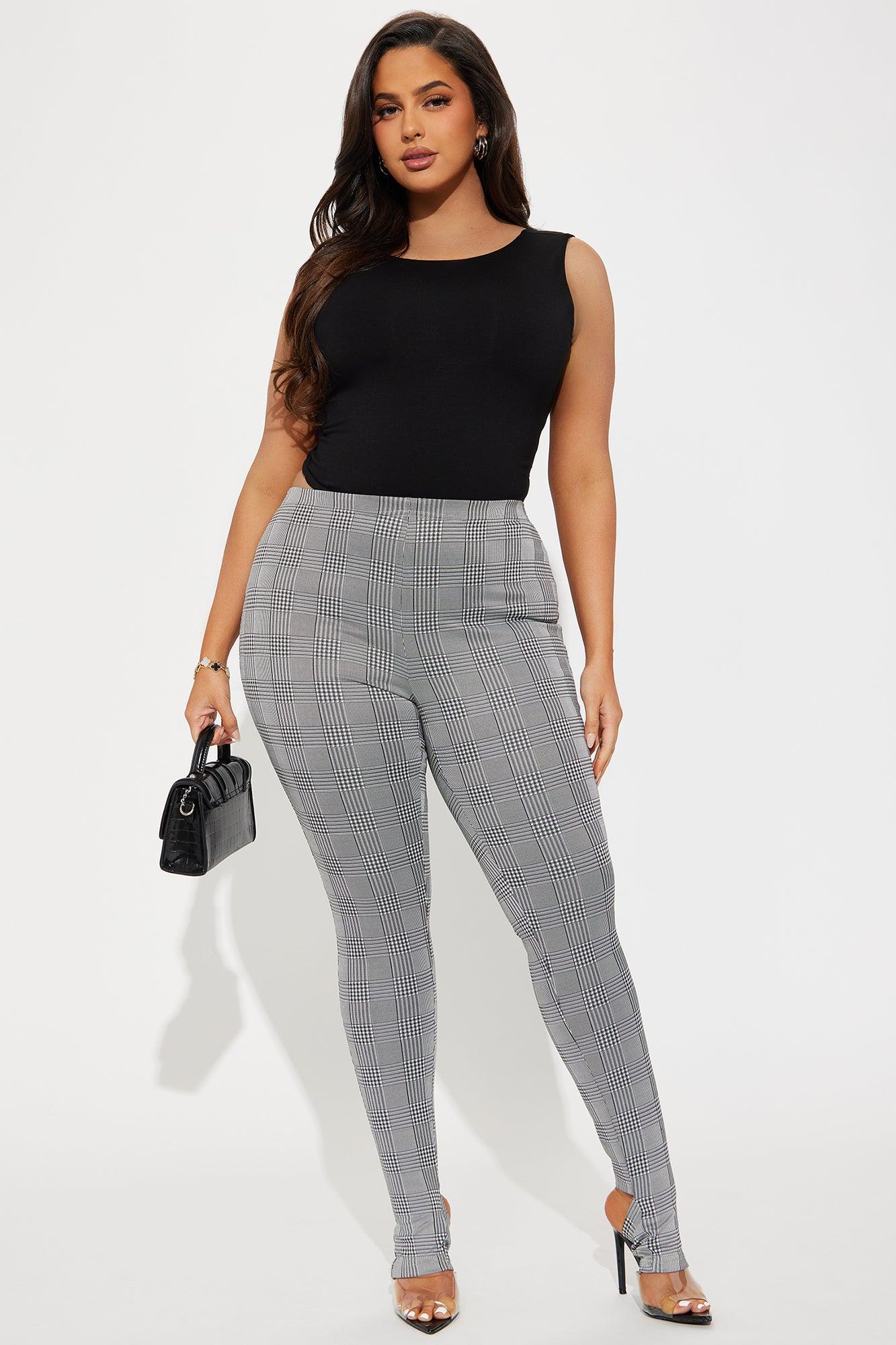 Untold Truth Plaid Stirrup Legging - Grey/combo Product Image