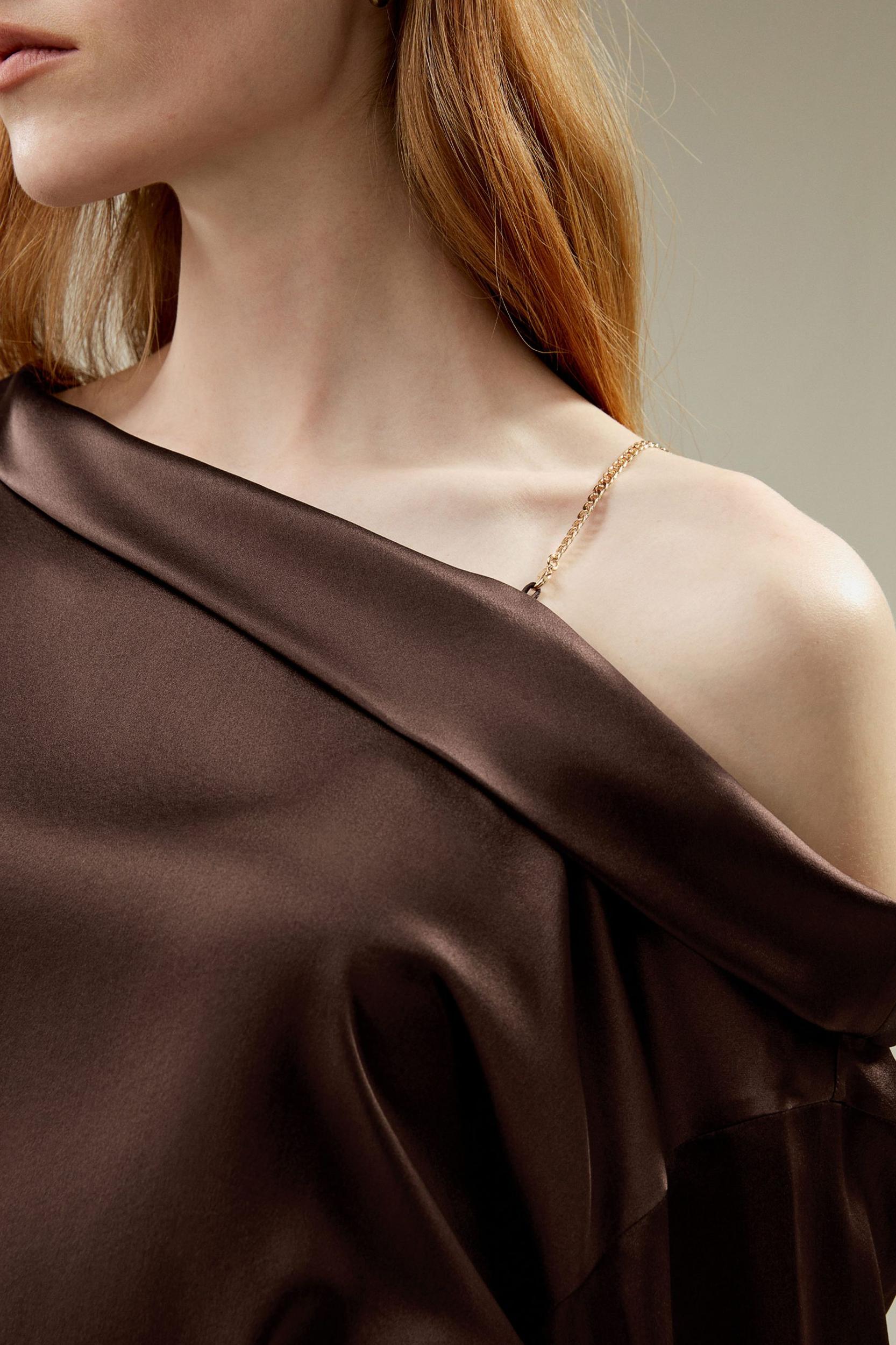 Silk Chic One-Shoulder Top Product Image