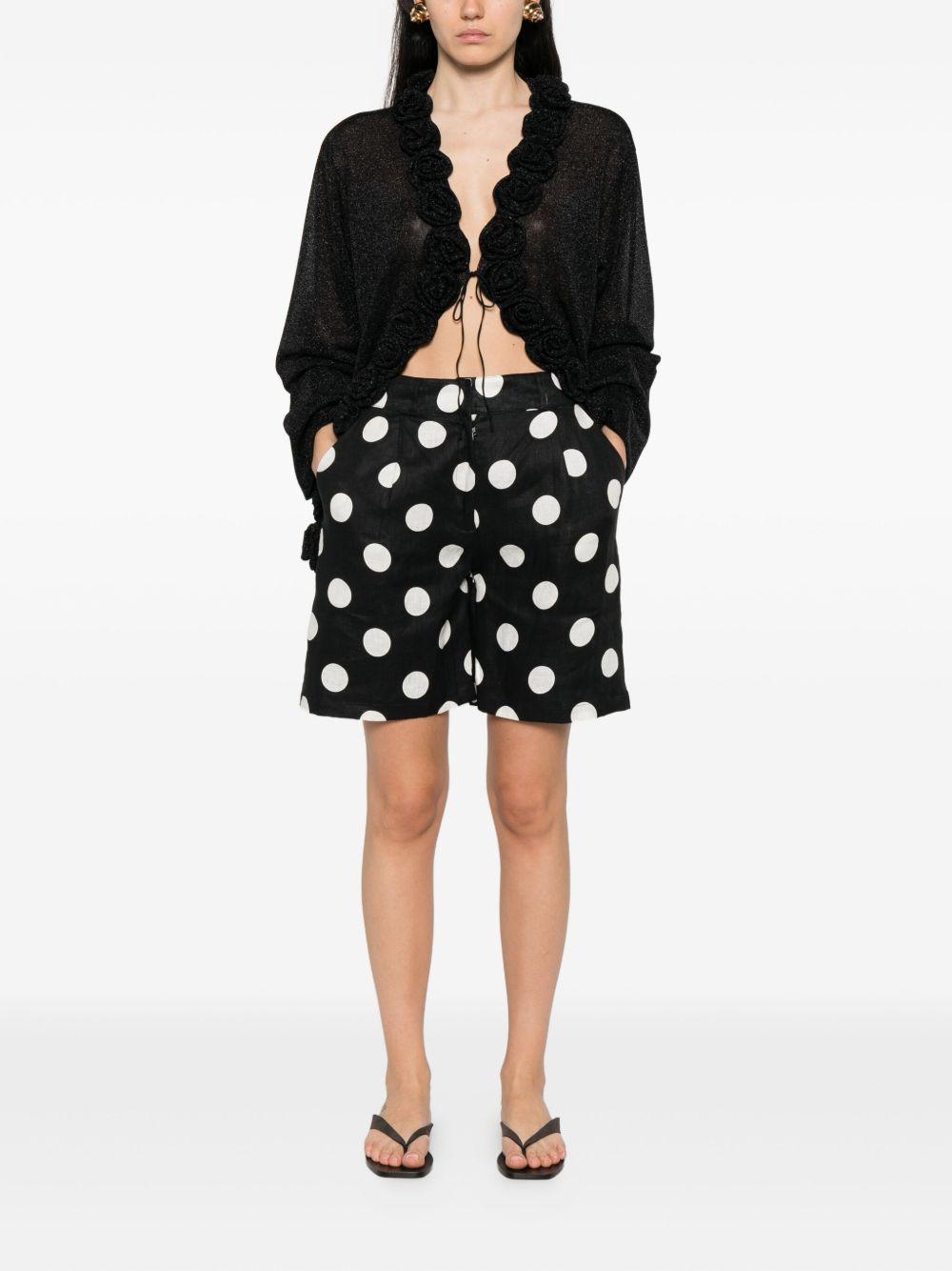 rose-embellished glitter-detail blouse Product Image