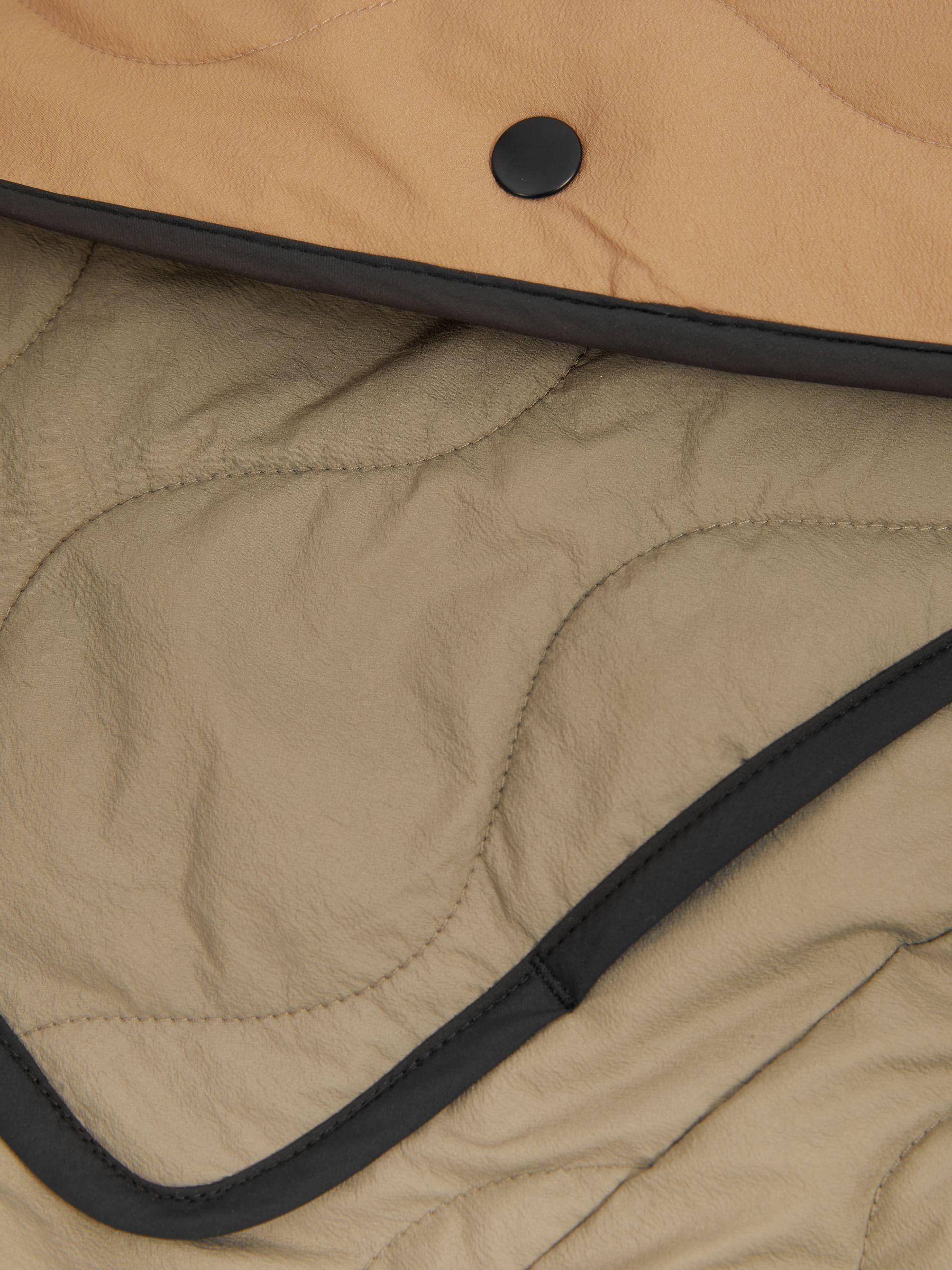 Reversible Quilt Coat in Khaki/Neutral Product Image