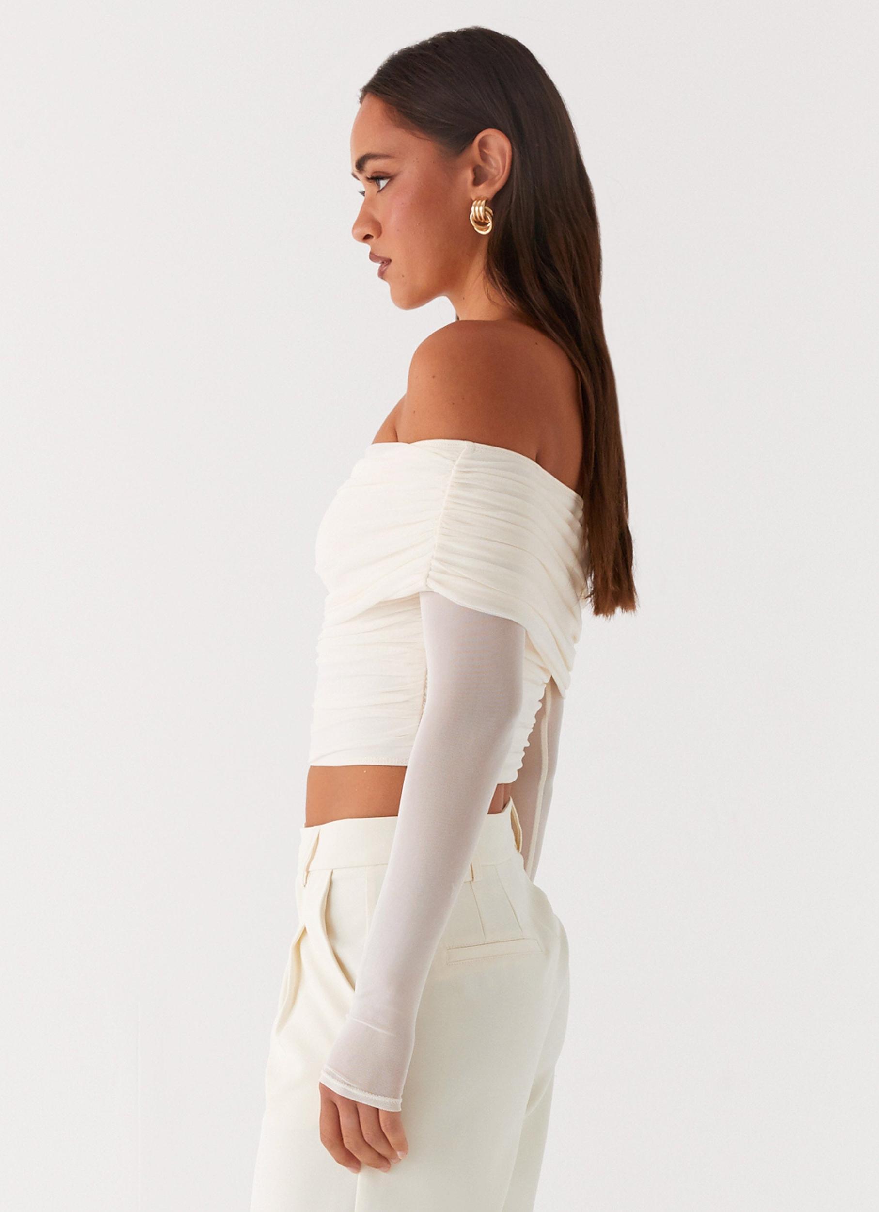 Vivianne Off Shoulder Top - Ivory Product Image