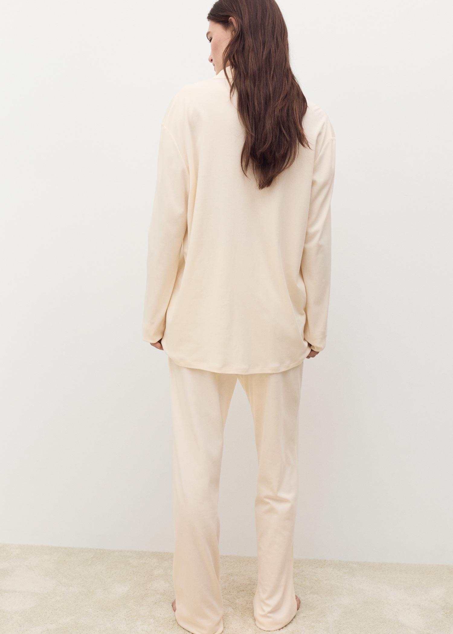 Plain cotton pajama pants - Women | MANGO USA Product Image