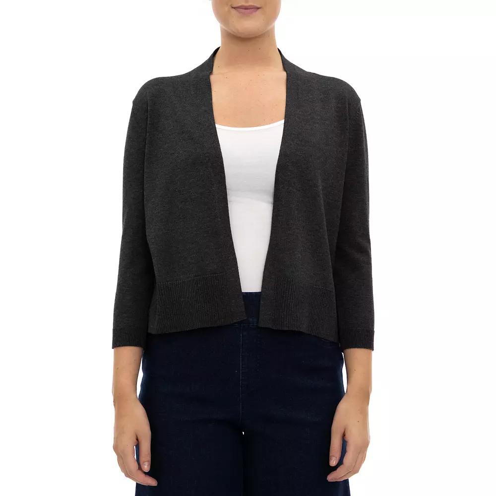 Women's Nina Leonard Classic Open-Front Bolero Cardigan,  Product Image