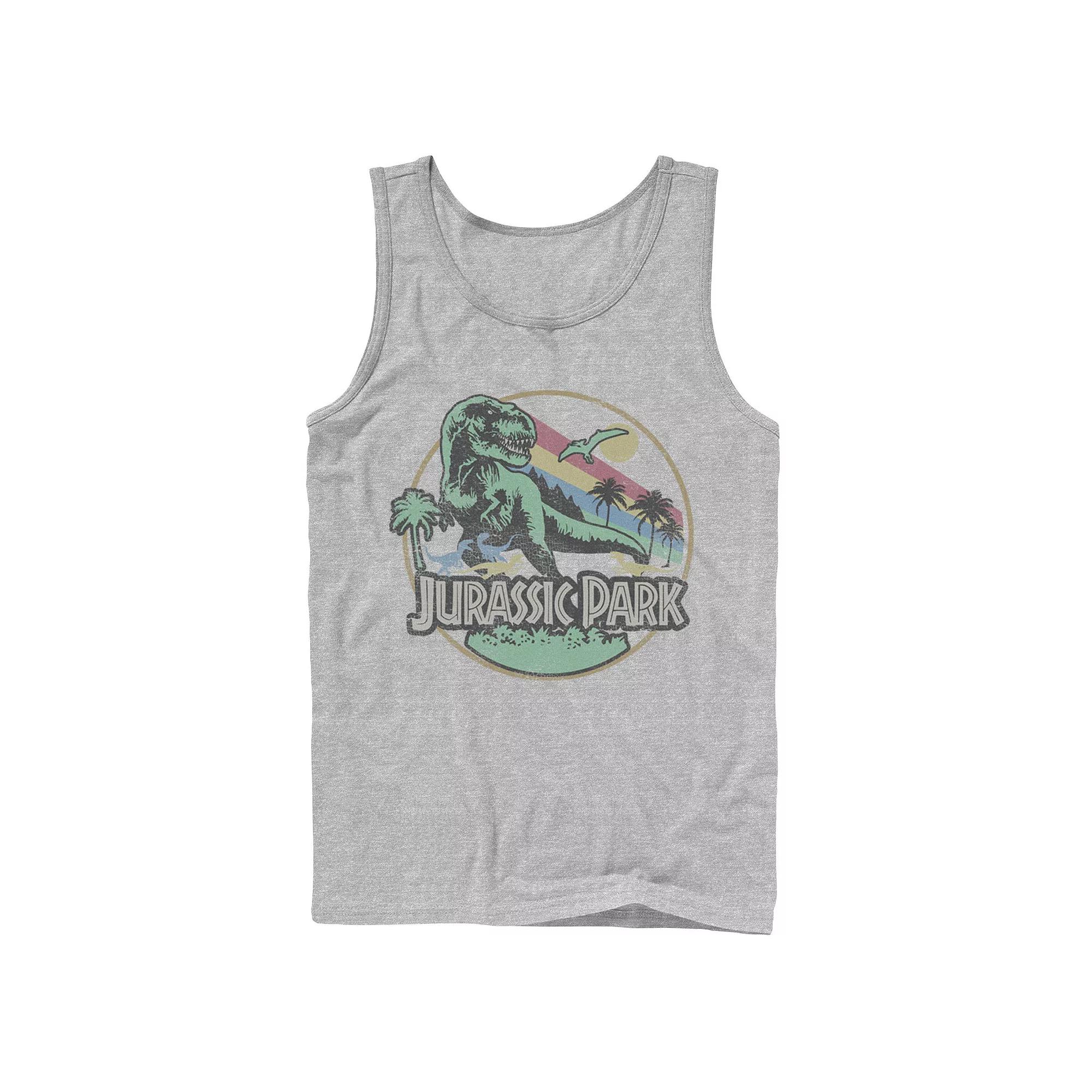 Men's Jurassic Park Kanji T Rex Outline Tank Top,  Product Image