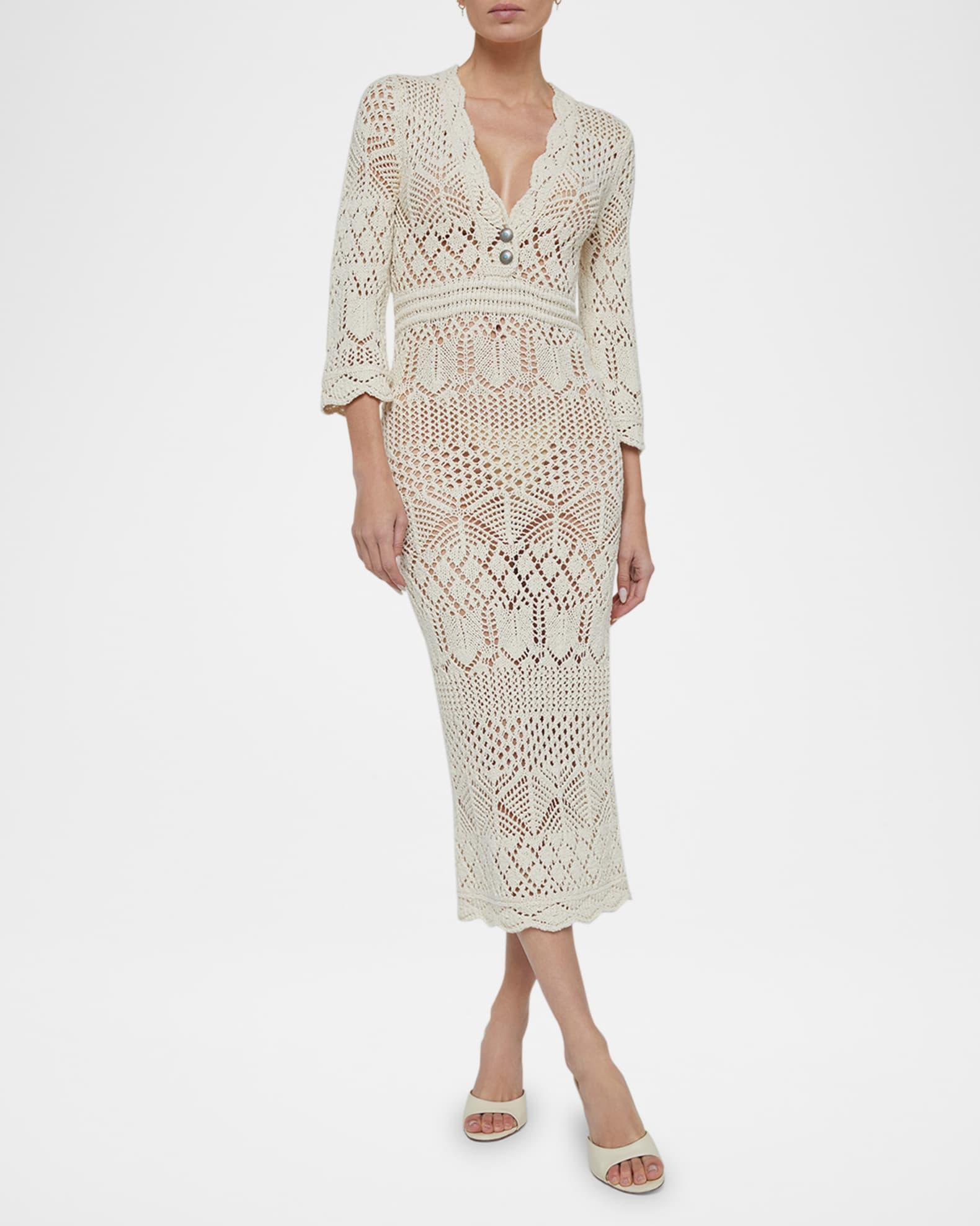 Doive Pointelle Midi Dress Product Image