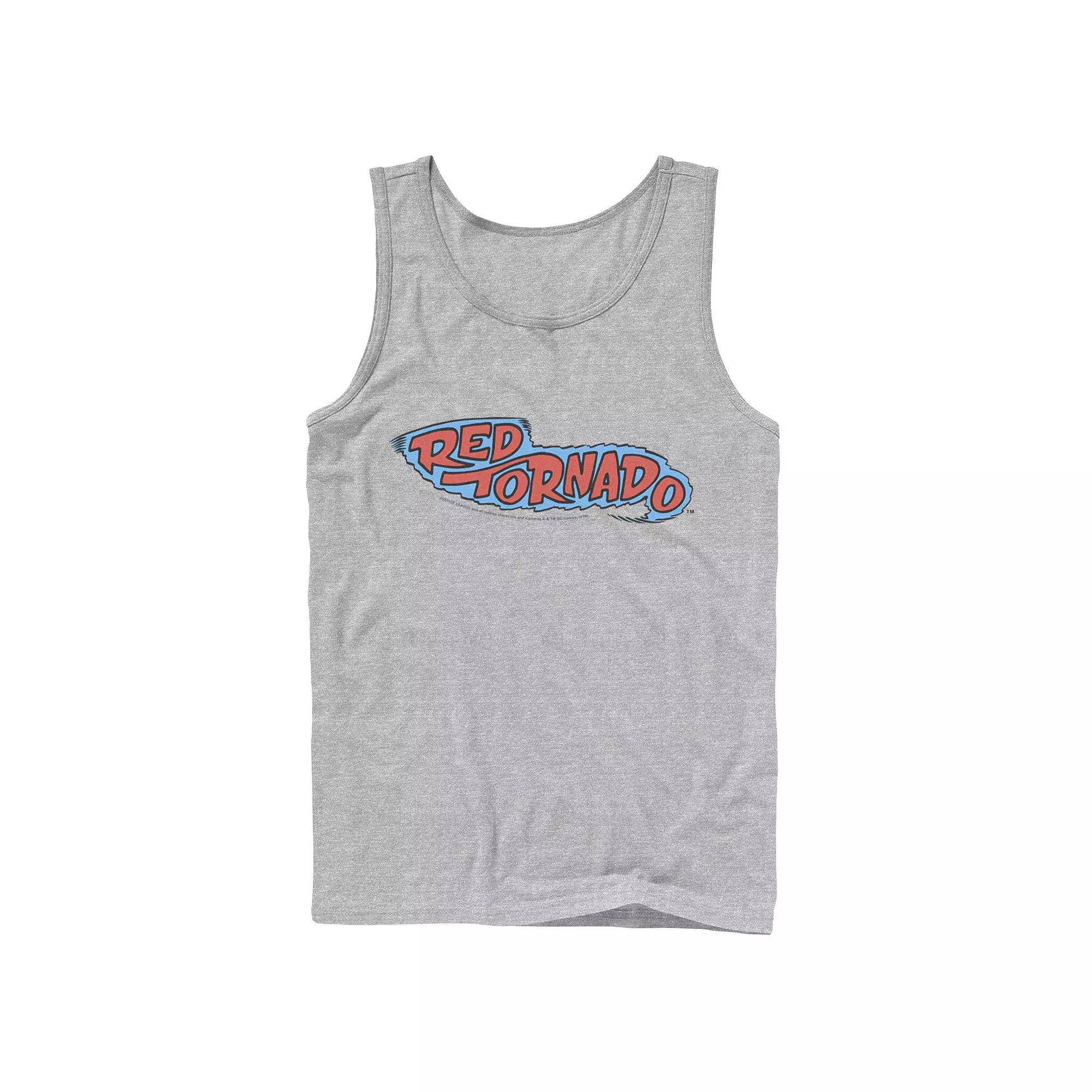 Men's DC Comics Red Tornado Text Logo Poster Tank Top,  Product Image