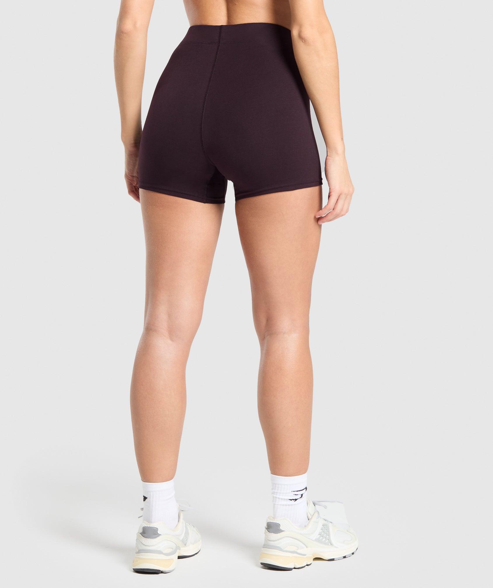 Gymshark Everyday Cotton Shorts - Plum Brown Female Product Image